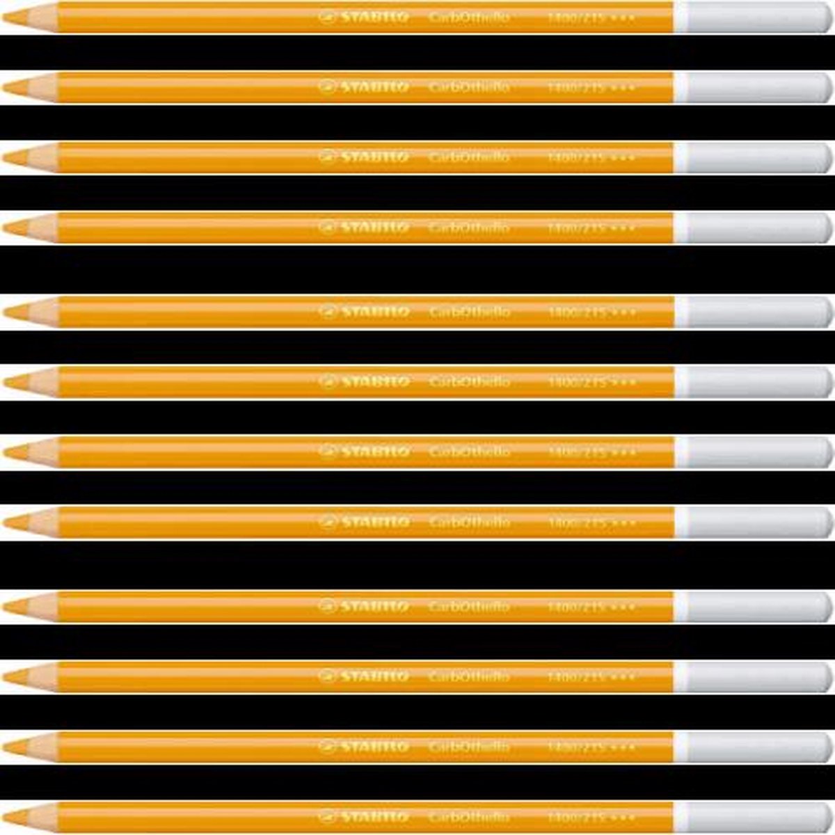 Kleurpotloden STABILO CarbOthello kalkpastel Indisch geel | 12 stuks